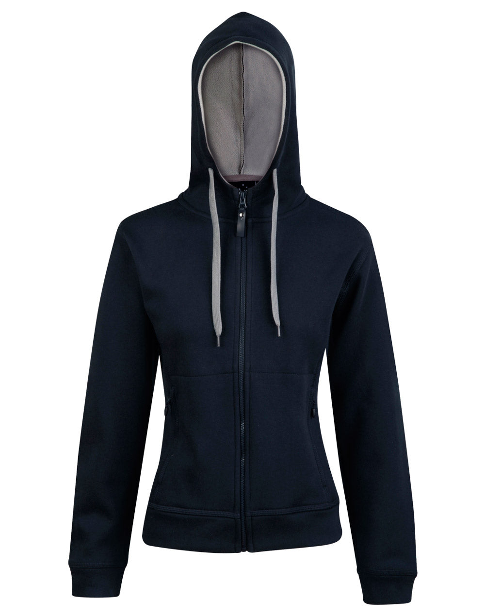 Ladies' Full Zip Contrast Fleece Hoodie - FL18