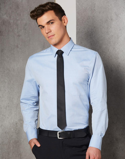 Men's Pinpoint Oxford  L/S Shirt - M7005L