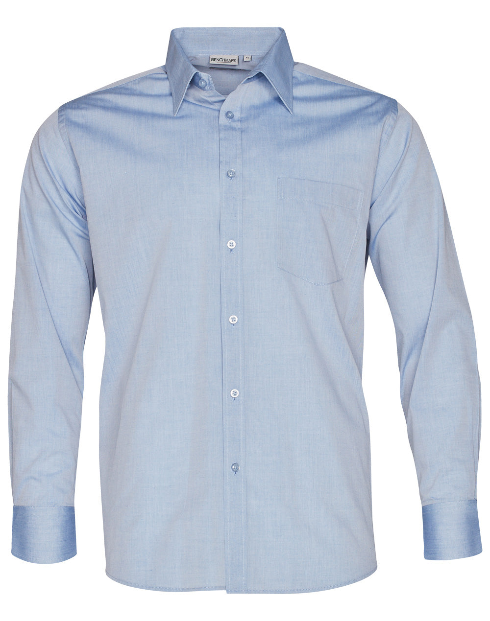 Men's Fine Chambray Long Sleeve Shirt - M7012