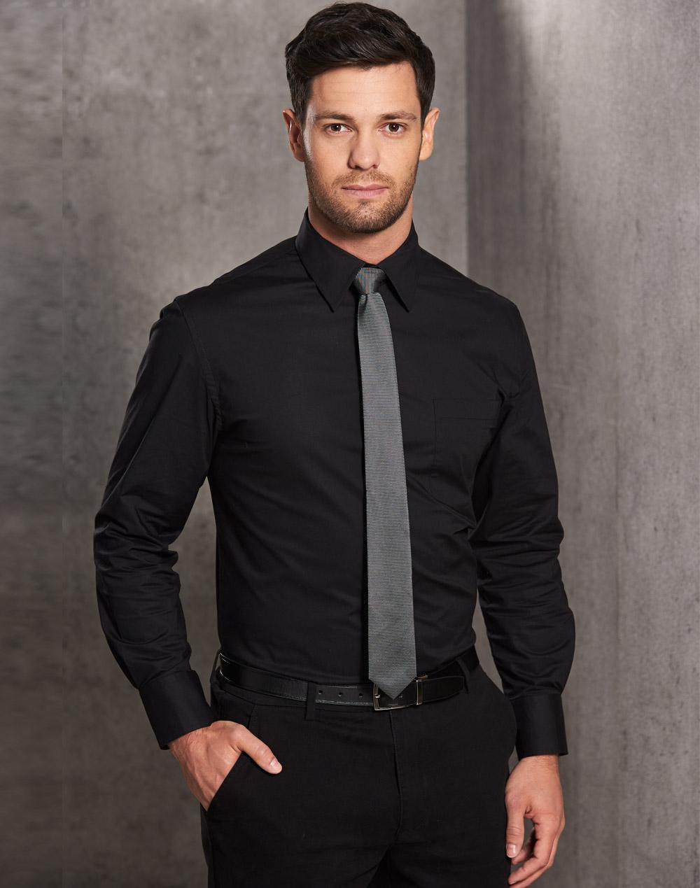 Men's Cotton/Poly Stretch L/S Shirt - M7020L