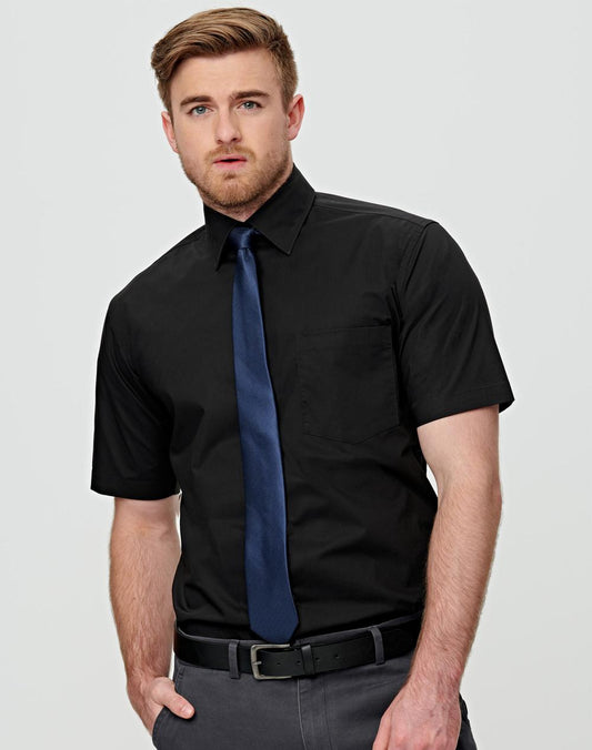Men's Cotton/Poly Stretch S/S Shirt - M7020S