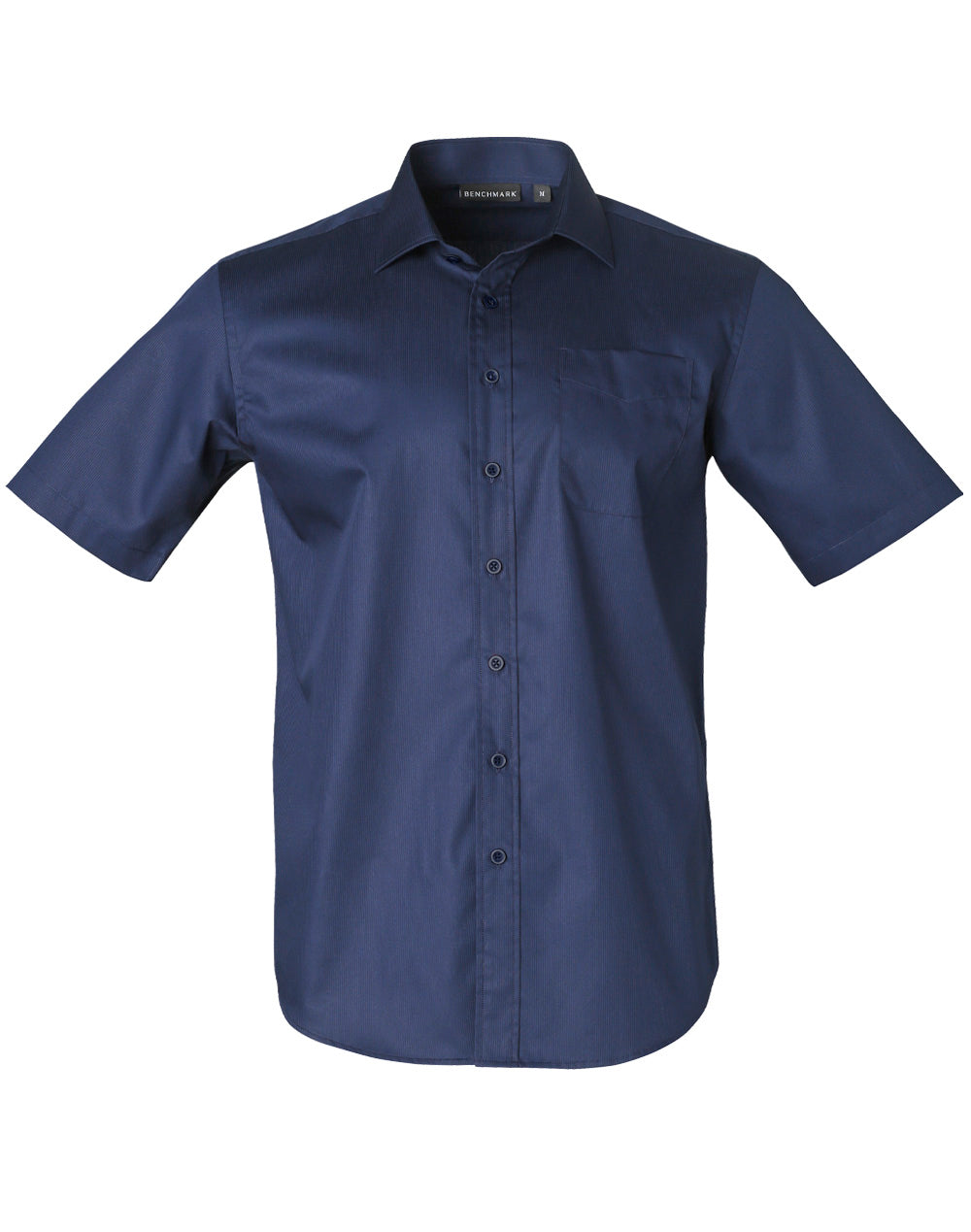 Men's Dobby Striped Taped S/S Shirt - M7110S