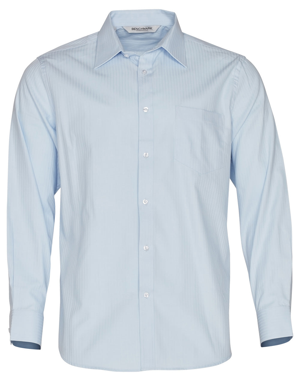 Men's Mini Herringbone Long Sleeve Shirt - M7112