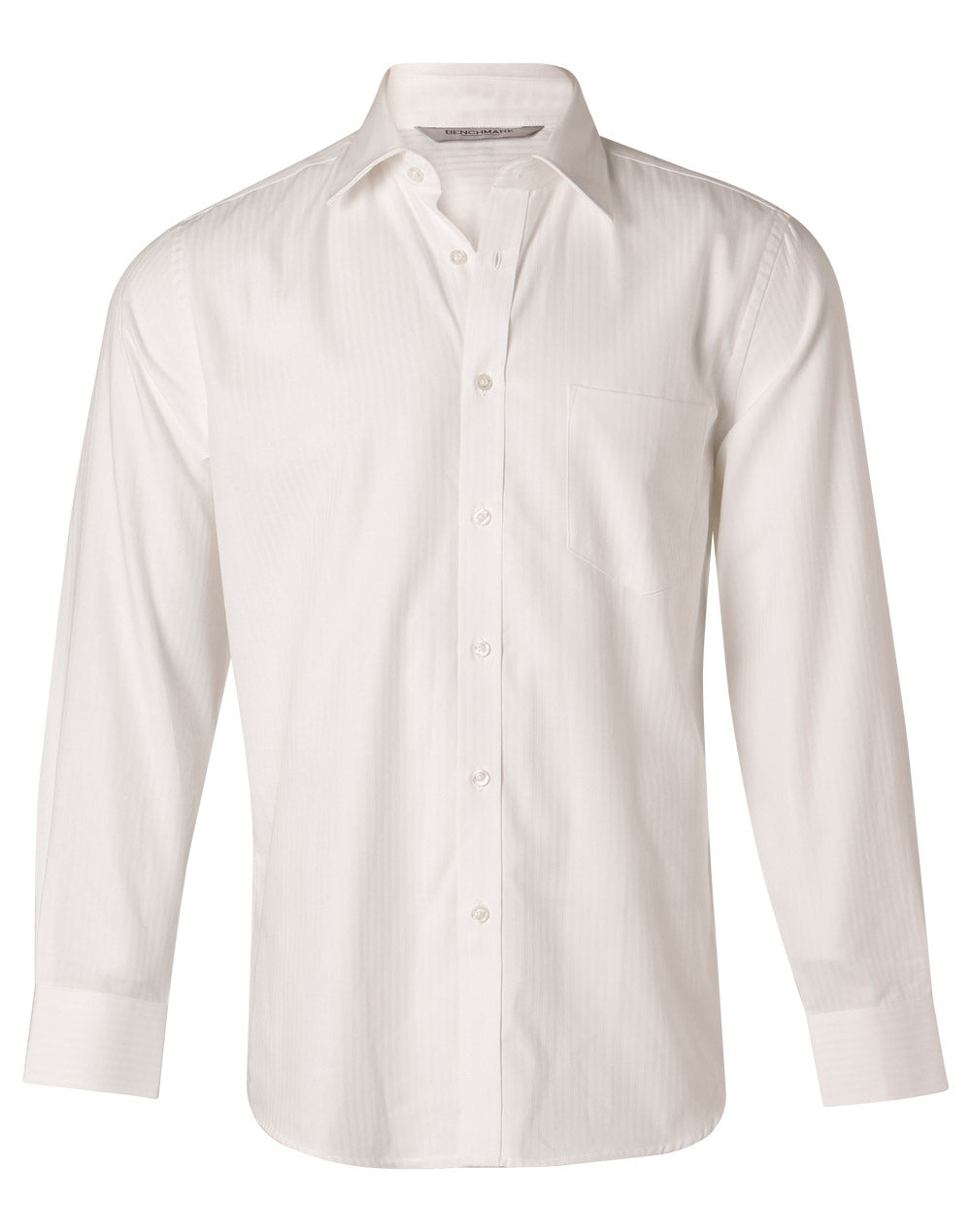 Men's Mini Herringbone Long Sleeve Shirt - M7112