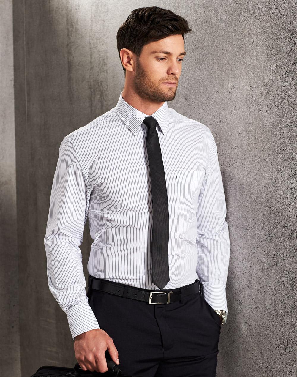 Men's Ticking Stripe L/S Shirt - M7200L