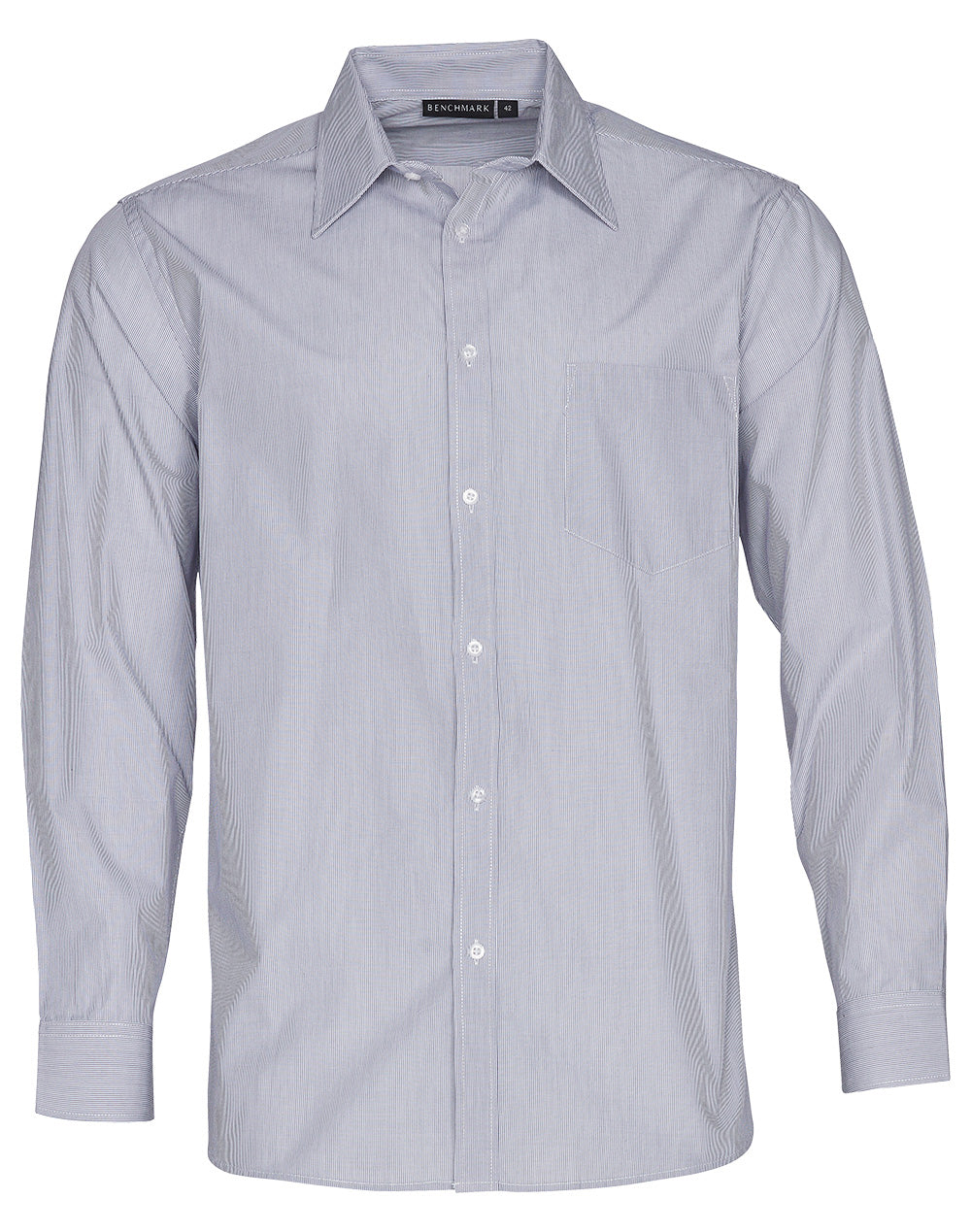Men's Fine Stripe Long Sleeve Shirt - M7212