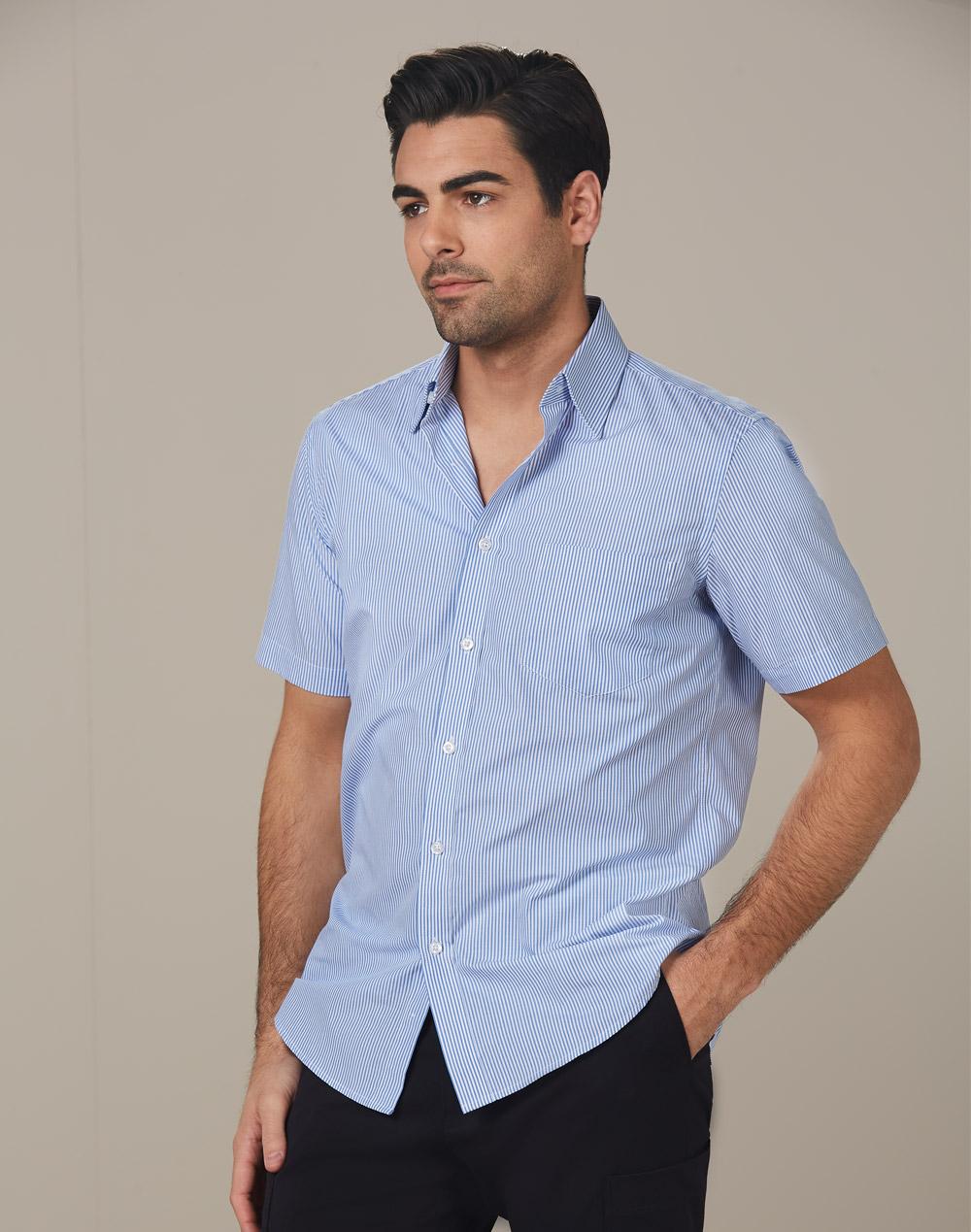 Men's Balance Stripe Short Sleeve Shirt - M7231