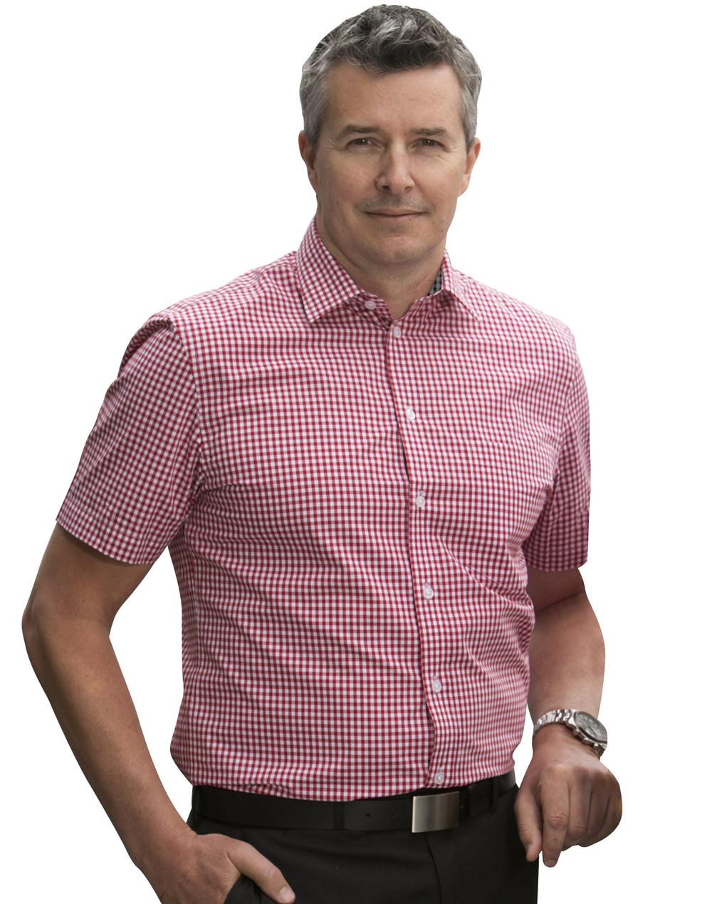 Men's Gingham Check S/S Shirt - M7330S