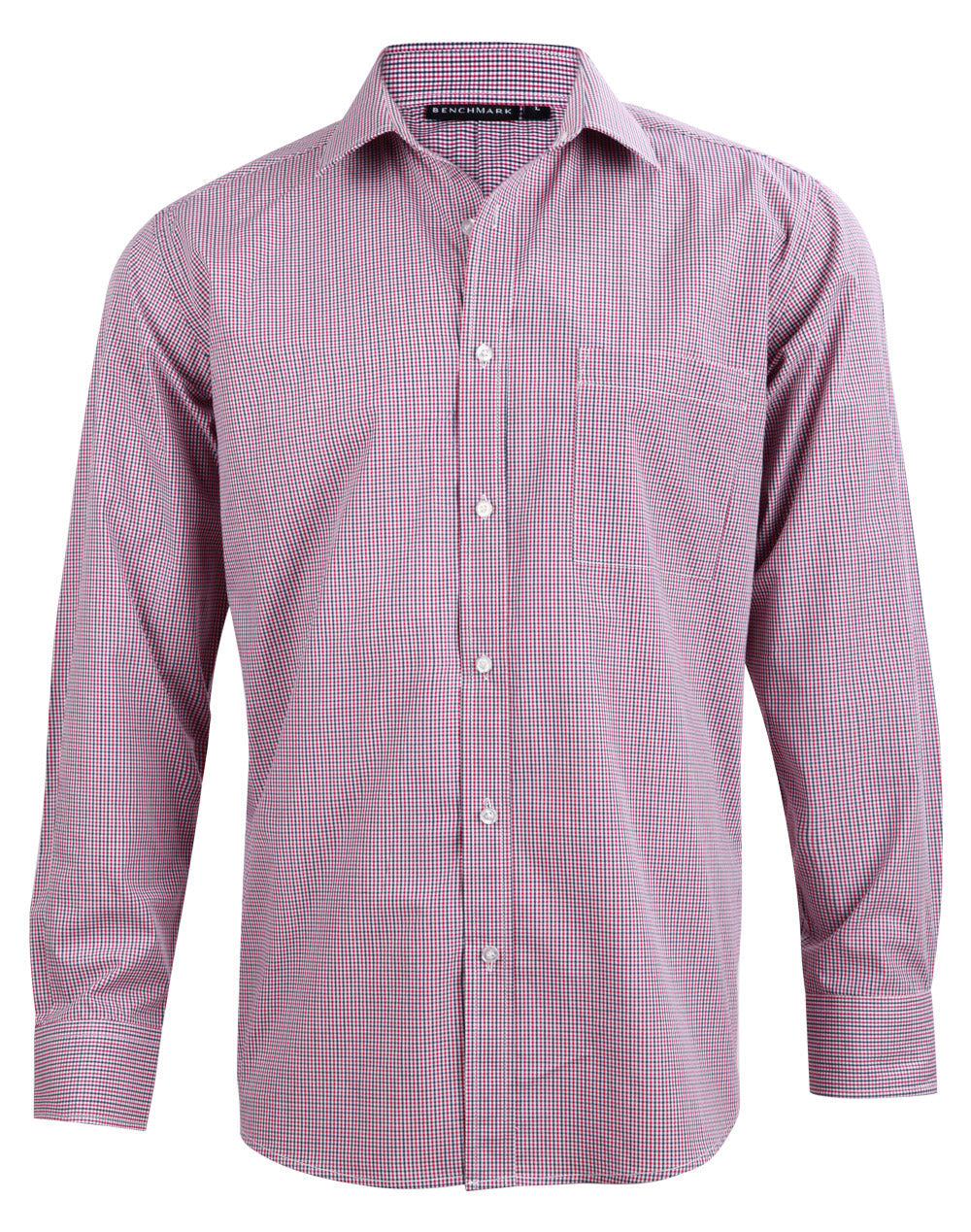 Men's Two Tone Mini Check L/S Shirt - M7340L