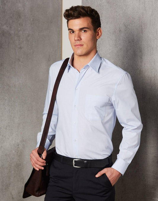 Men's Mini Check L/S Shirt - M7360L