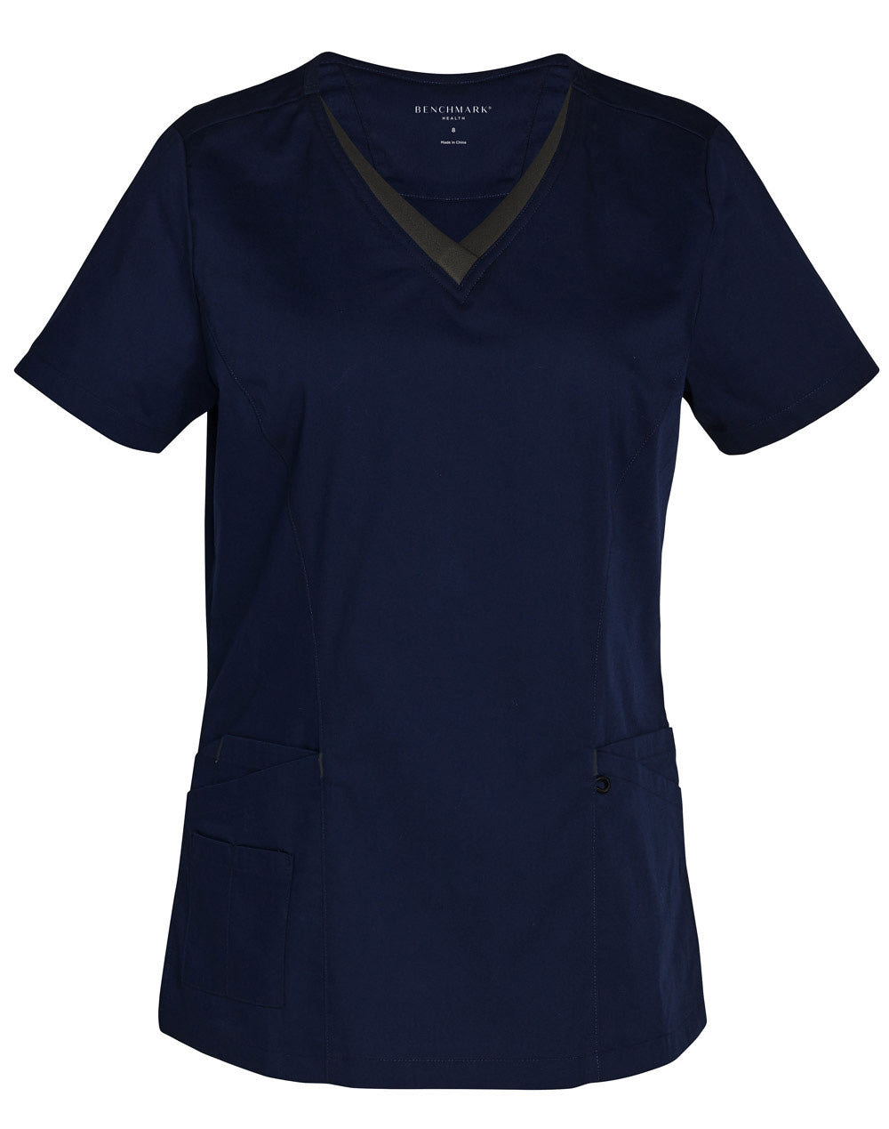 Ladies' Contrast Colour S/S Scrub Top - M7660