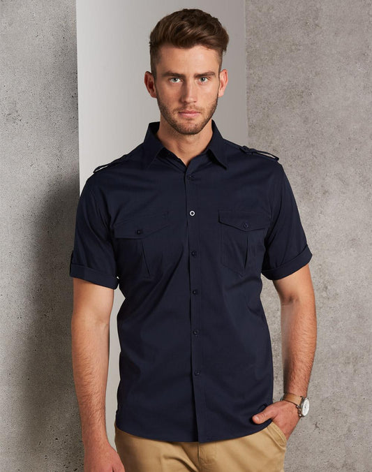 Men's Short Sleeve Military Shirt - M7911