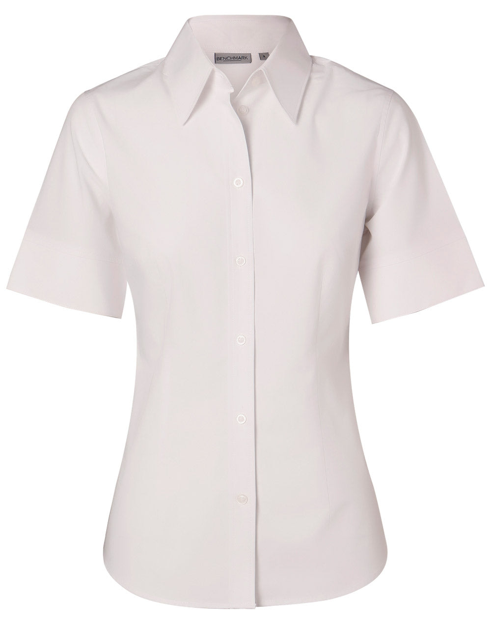 Women's Cotton/Poly Stretch S/S Shirt - M8020S