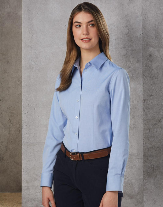 Women's CVC Oxford L/S Shirt - M8040L