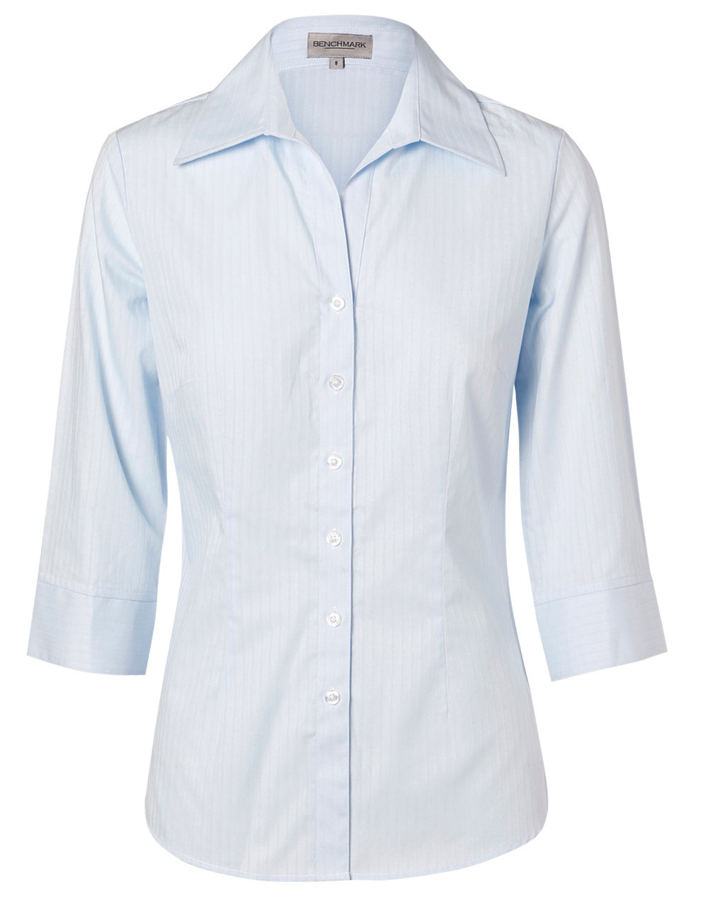 Women's Self Stripe 3/4 Sleeve Shirt - M8100Q
