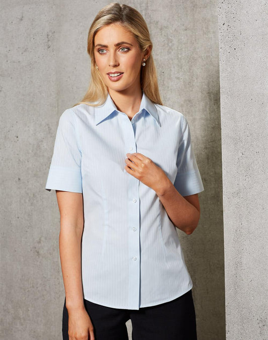 Women's Self Stripe S/S Shirt - M8100S