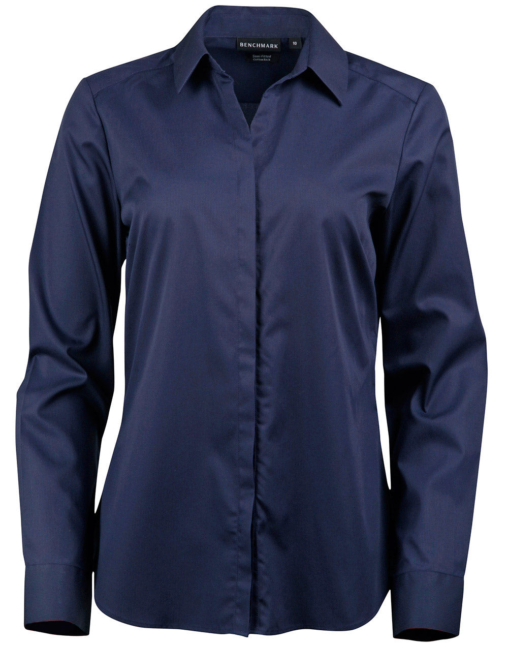 Ladies' Dobby Striped Taped L/S Shirt - M8110L