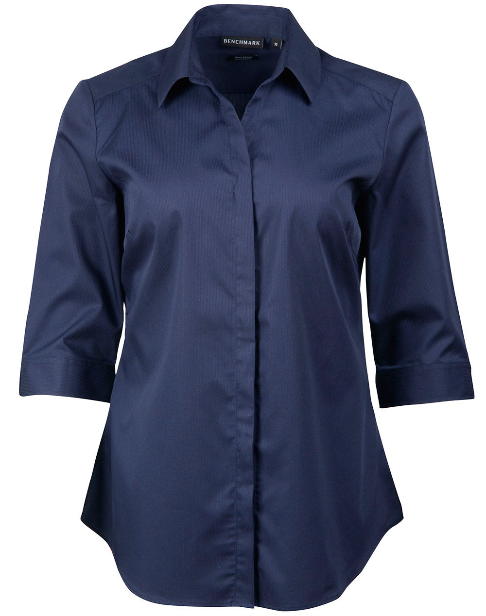 Ladies' Dobby Striped Taped 3/4 Sleeve Shirt - M8110Q