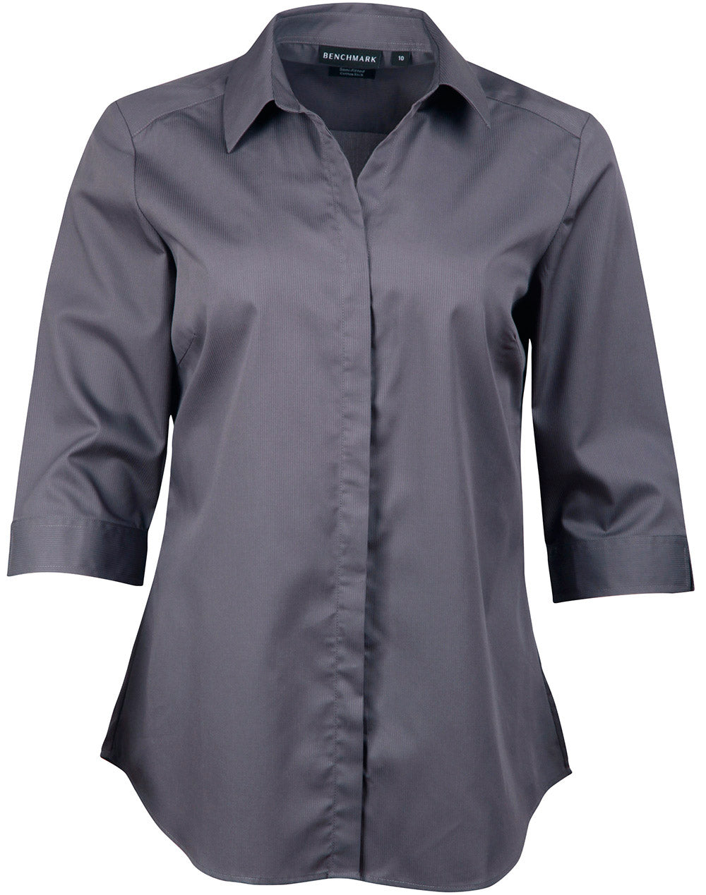 Ladies' Dobby Striped Taped 3/4 Sleeve Shirt - M8110Q