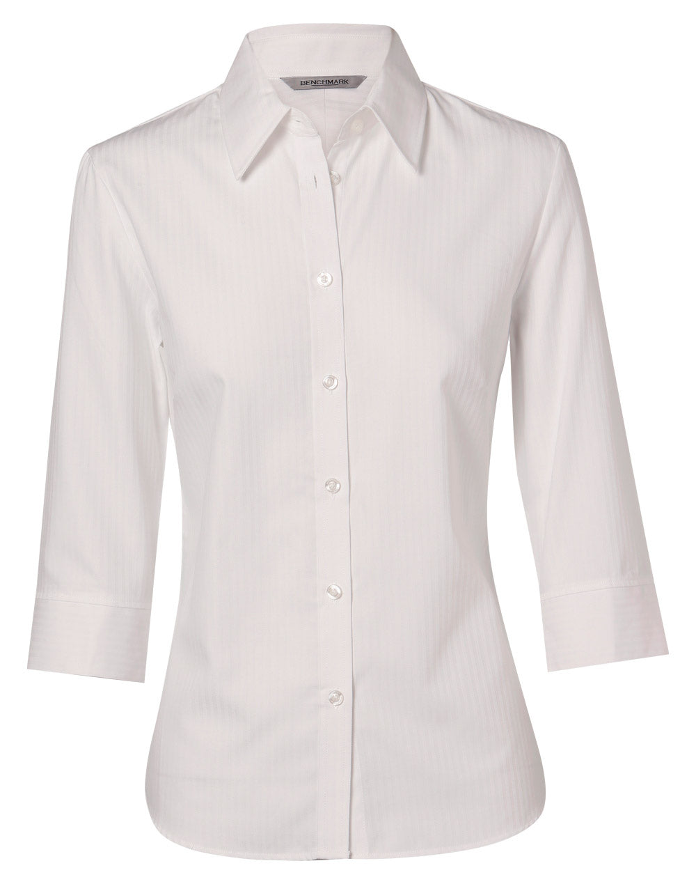 Women's Mini Herringbone 3/4 Sleeve Shirt - M8113