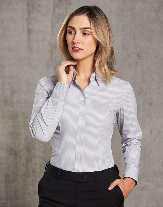 Women's Ticking Stripe L/S Shirt - M8200L