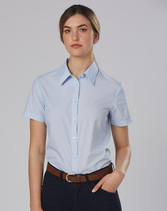 Women's Fine Stripe S/S Shirt - M8211