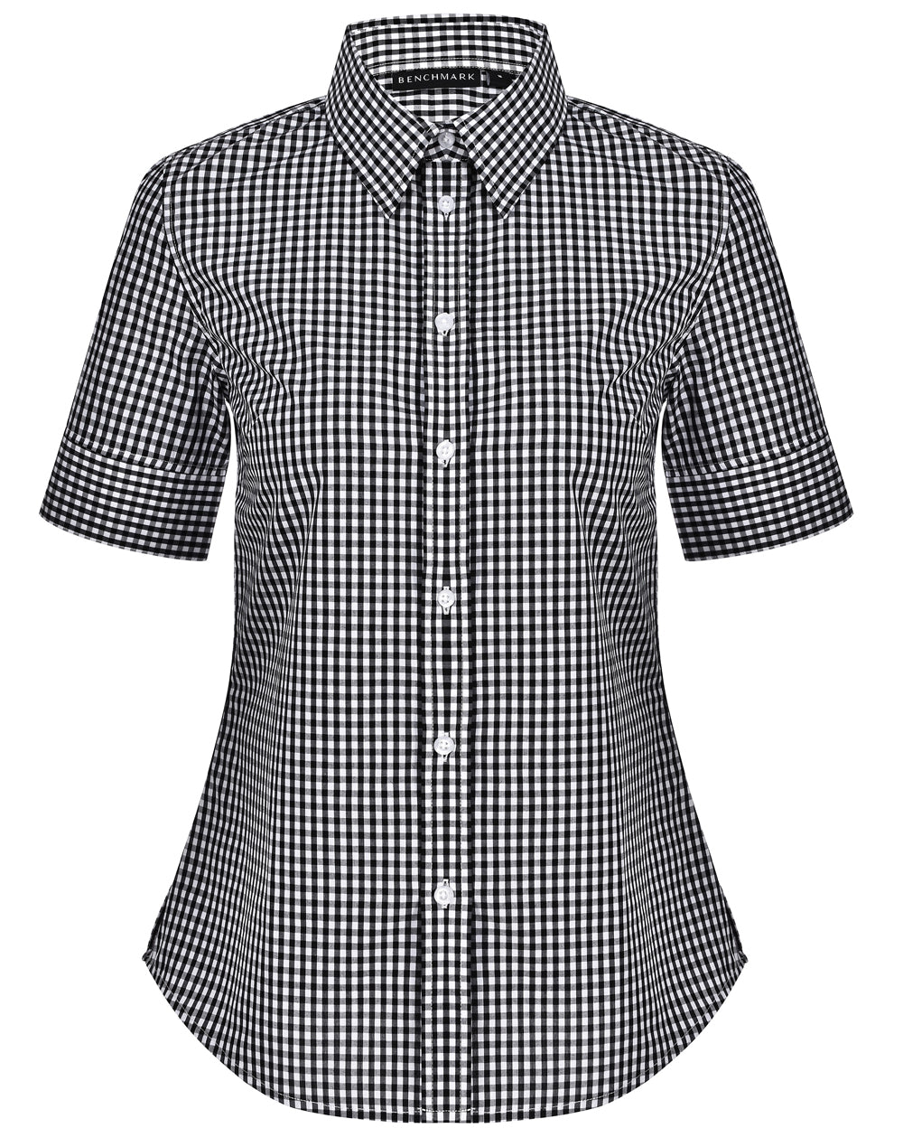Women's Gingham Check S/S Shirt - M8300S