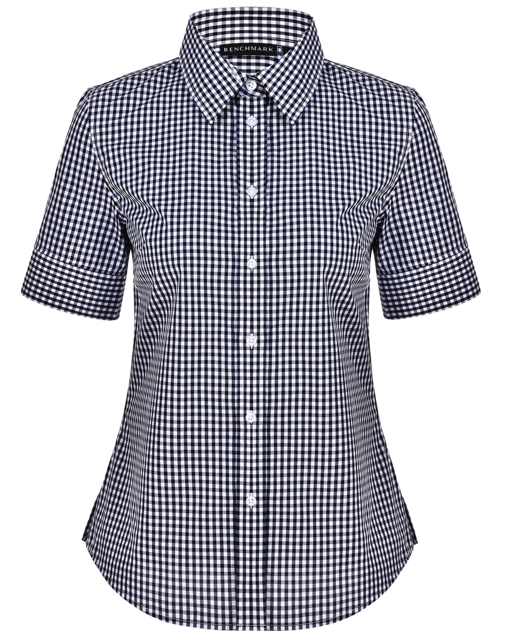 Women's Gingham Check S/S Shirt - M8300S