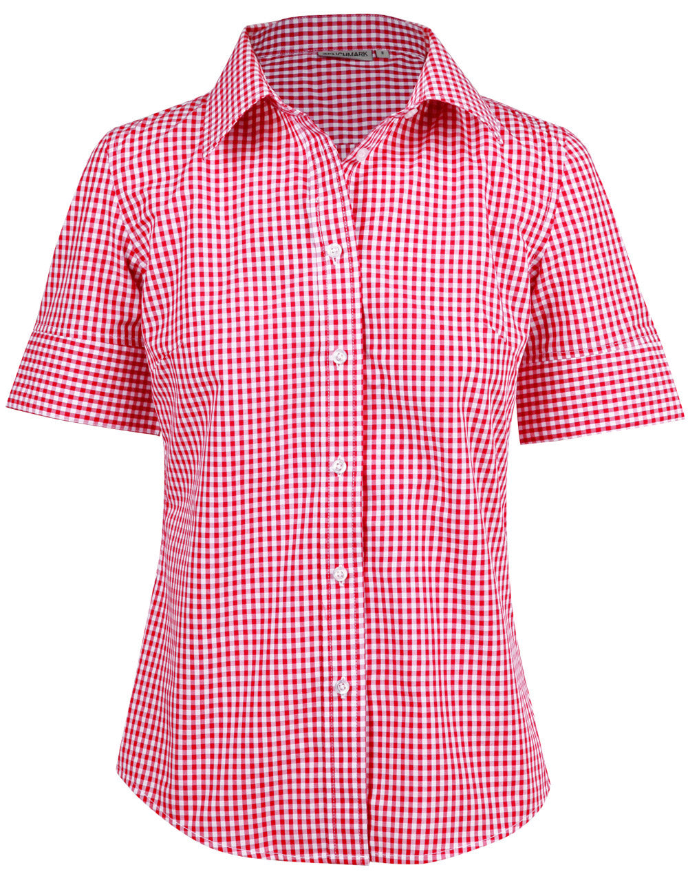 Women's Gingham Check S/S Shirt - M8300S