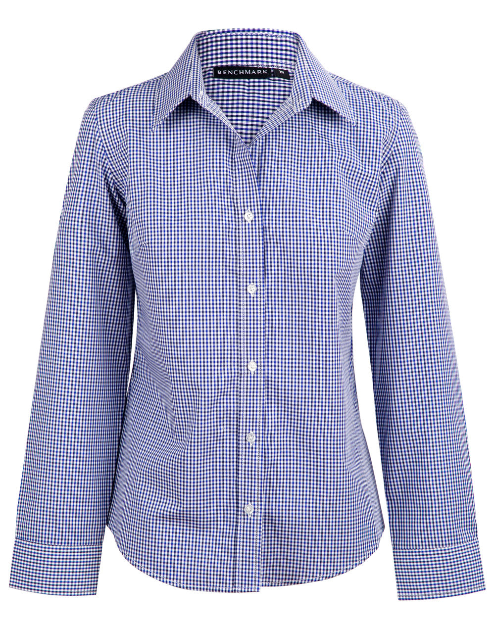 Ladies' Two Tone Check L/S Shirt - M8320L