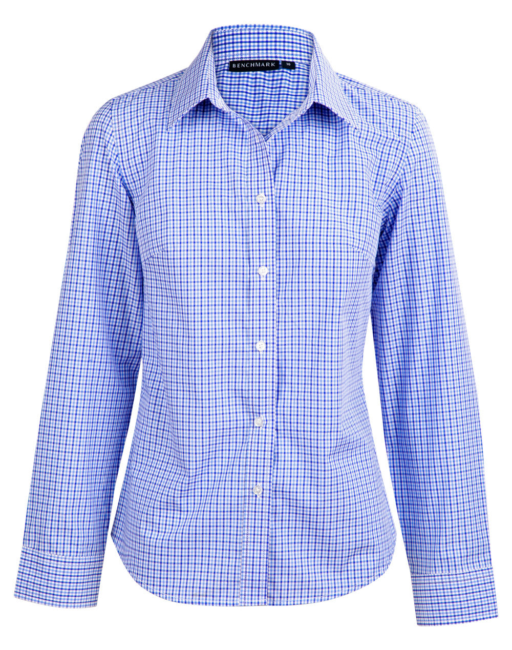 Ladies' Two Tone Check L/S Shirt - M8320L