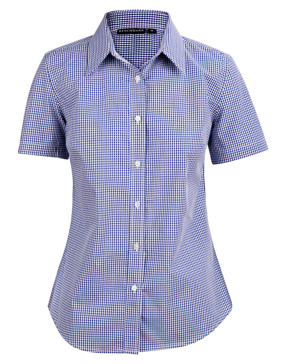 Ladies' Two Tone Check S/S Shirt - M8320S