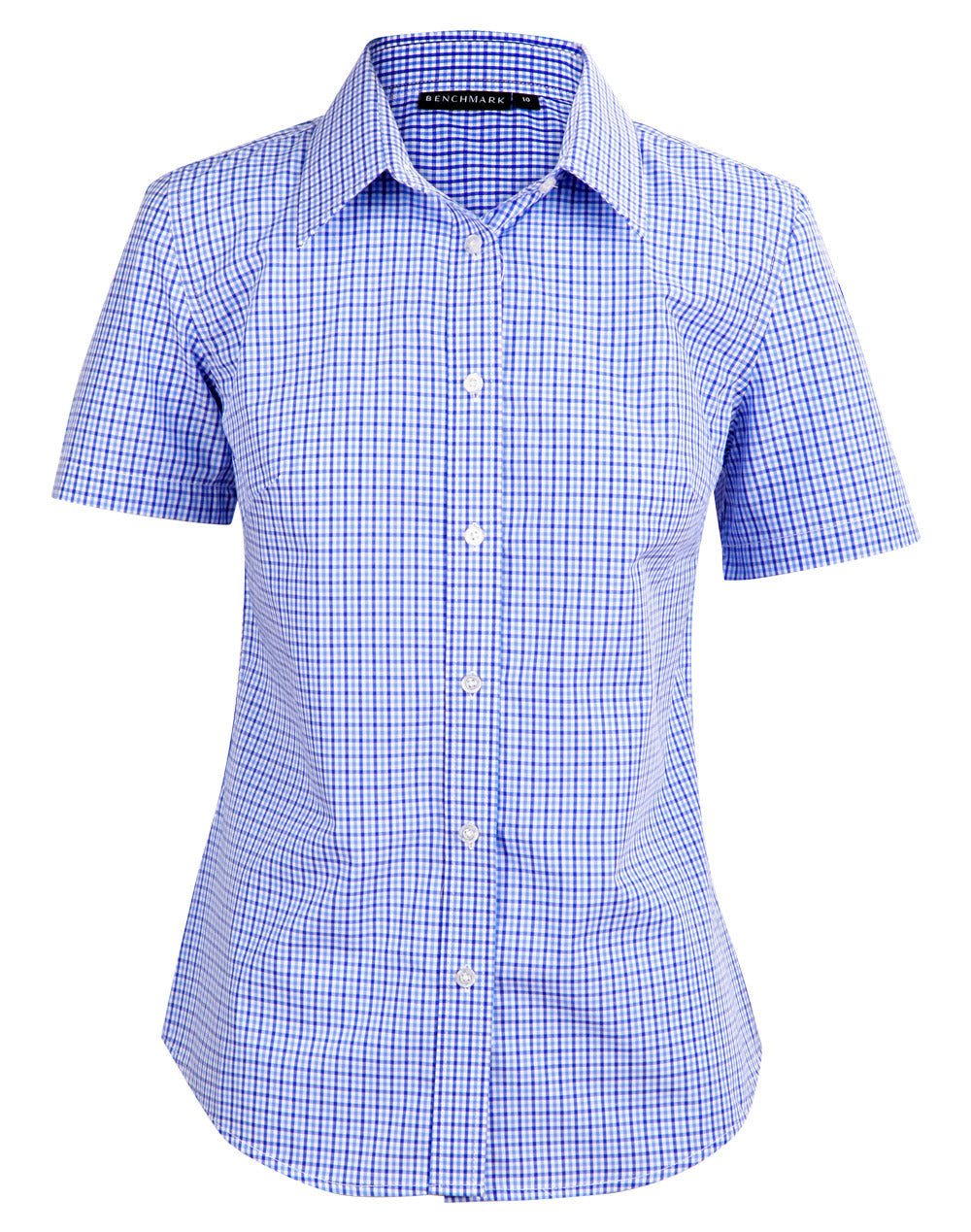 Ladies' Two Tone Check S/S Shirt - M8320S