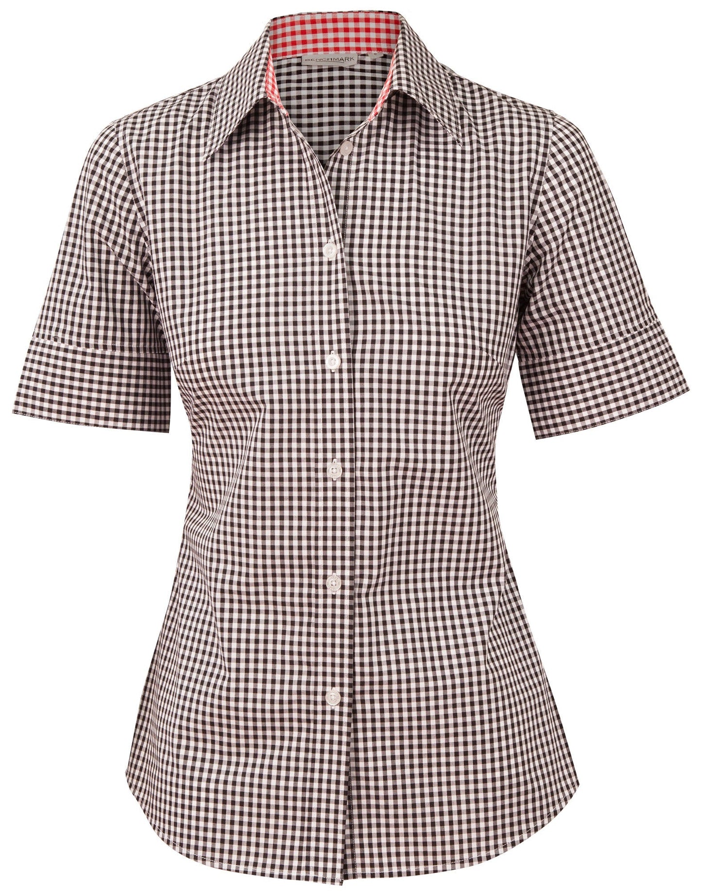 Women's Gingham Check S/S Shirt - M8330S