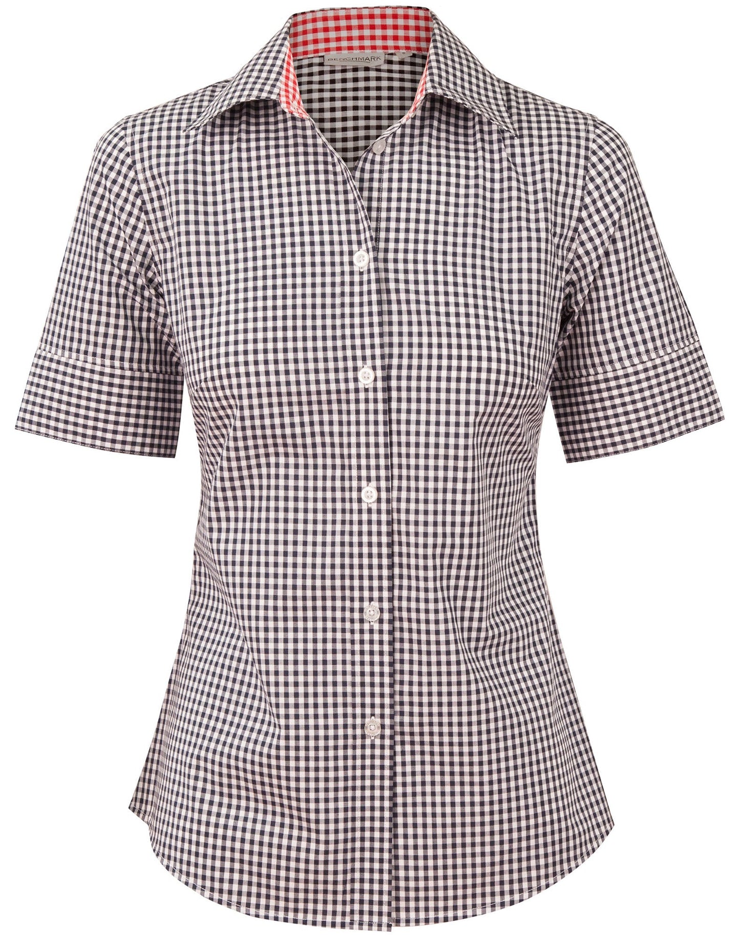 Women's Gingham Check S/S Shirt - M8330S