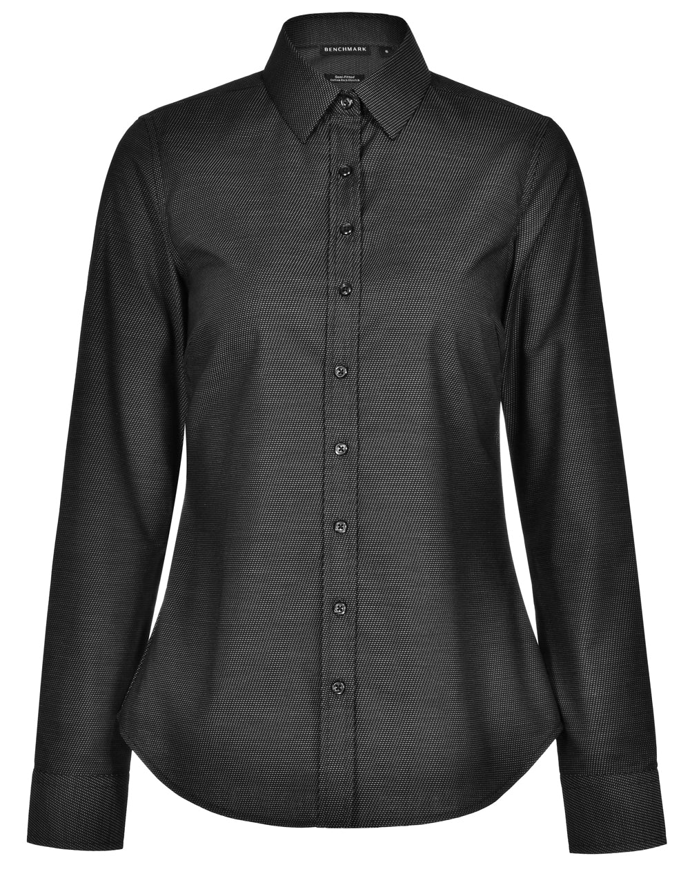 Ladies' Pin Dot Stretch L/S Shirt - M8400L