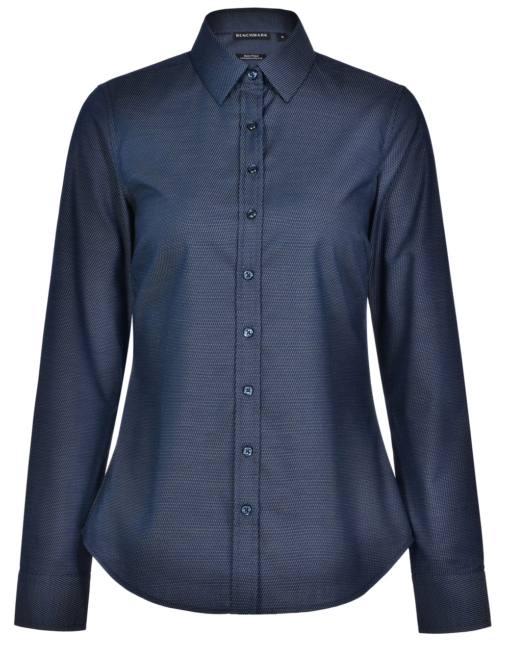Ladies' Pin Dot Stretch L/S Shirt - M8400L