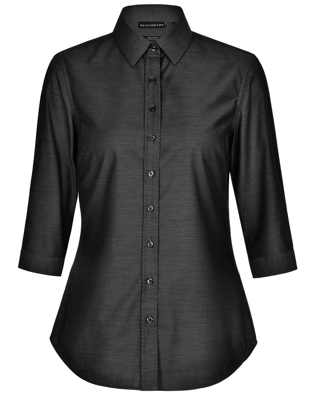 Ladies' Pin Dot Stretch 3/4 Sleeve Shirt - M8400Q