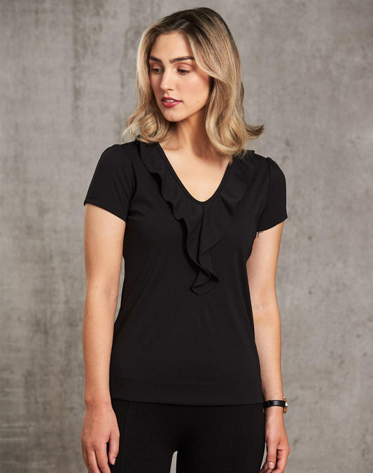 Women's Ruffle Front Blouse - M8820