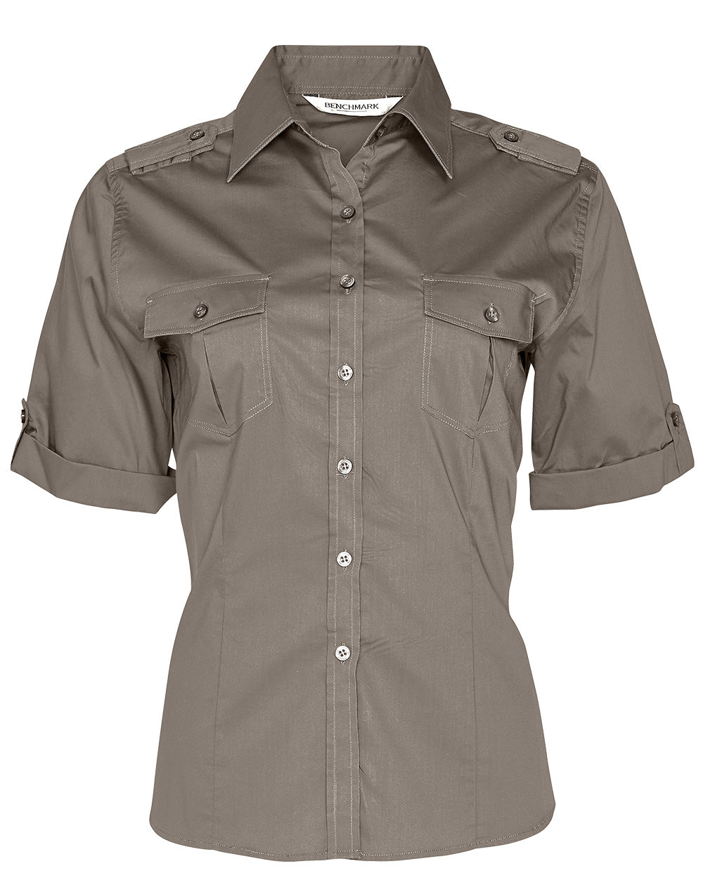 Women's Short Sleeve Military Shirt - M8911