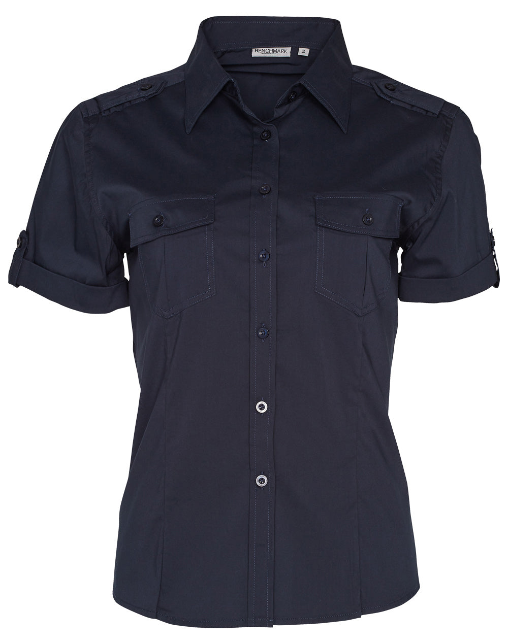 Women's Short Sleeve Military Shirt - M8911