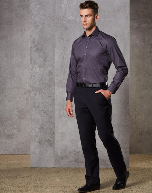 Men's Wool Blend Stretch Flexi Waist Pants - M9310