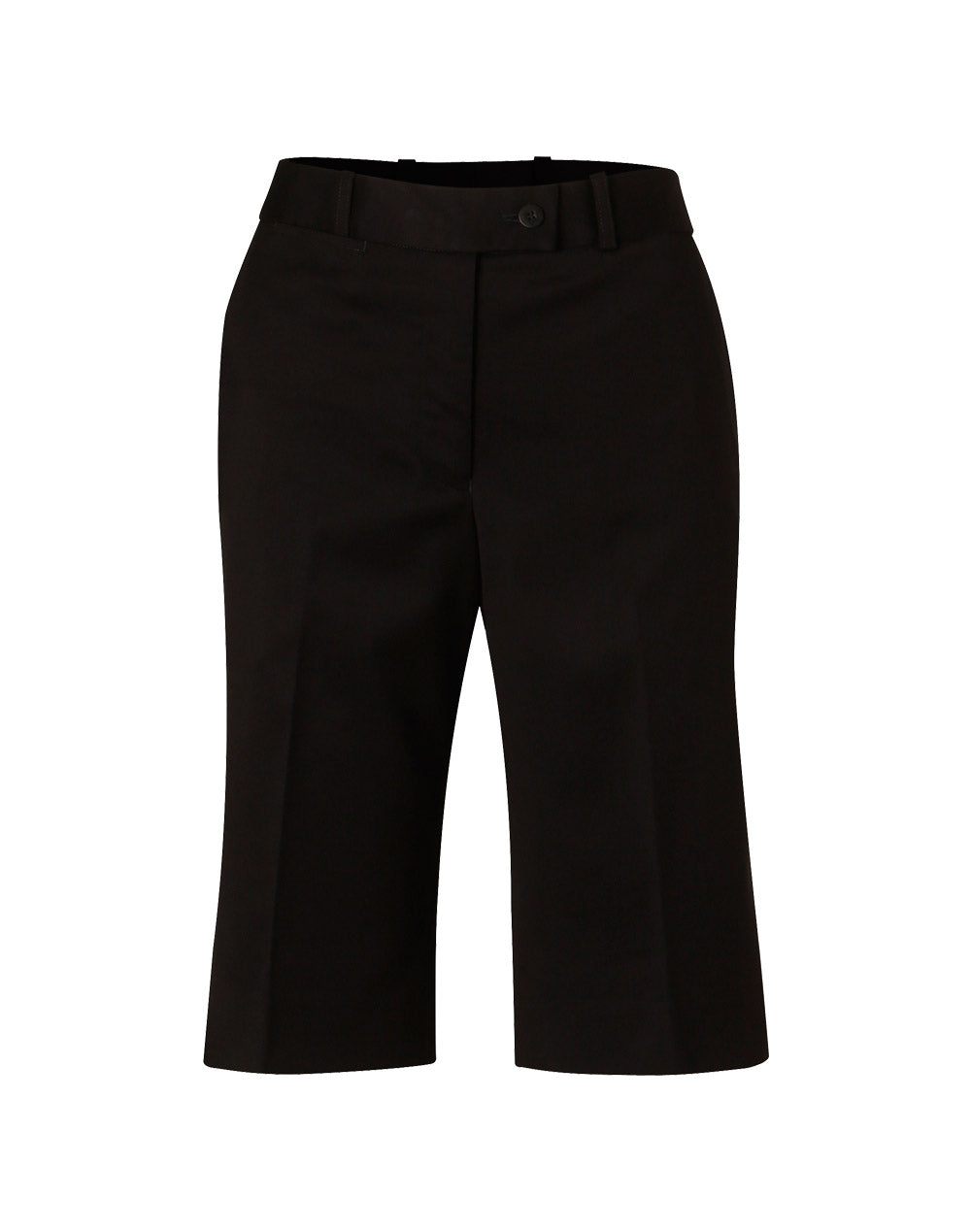 Women's Knee Length Flexi Waist Shorts in Poly/Viscose Stretch - M9441