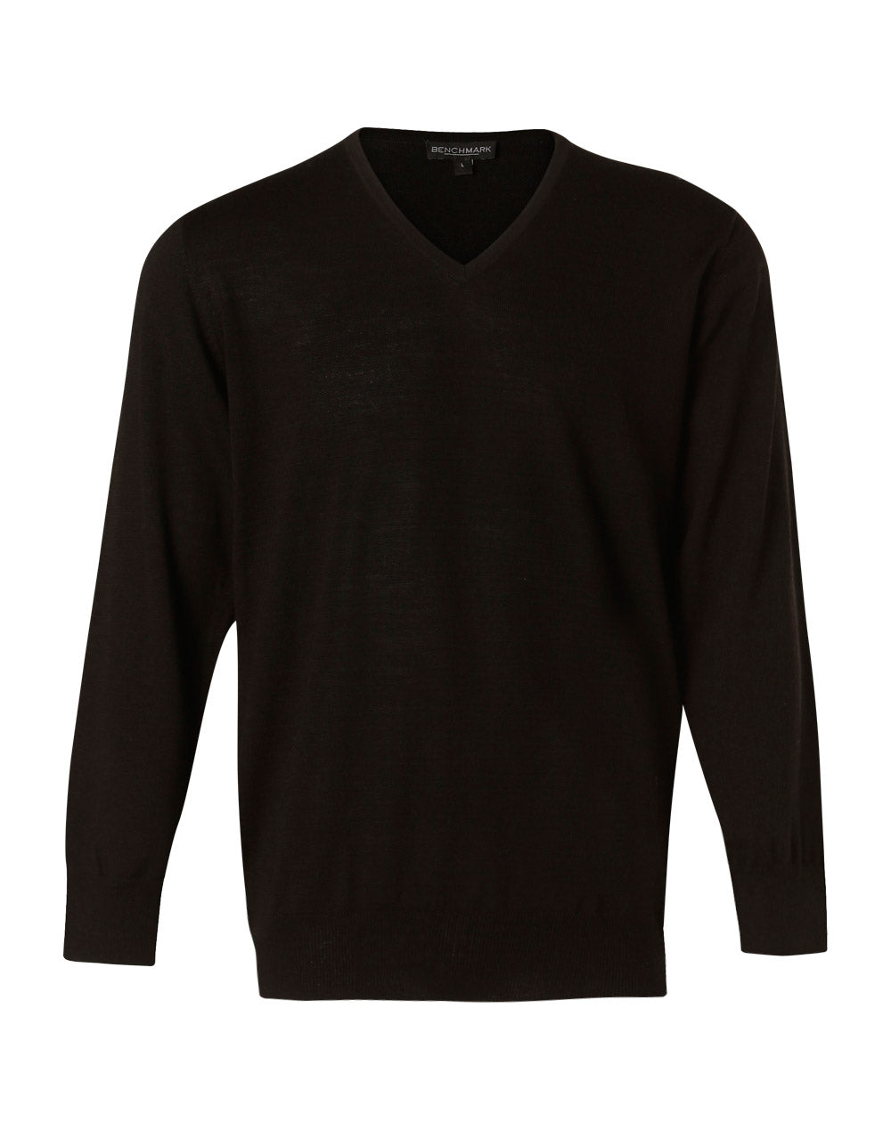 Men's 100% Merino Wool V Neck L/S Sweater - M9502