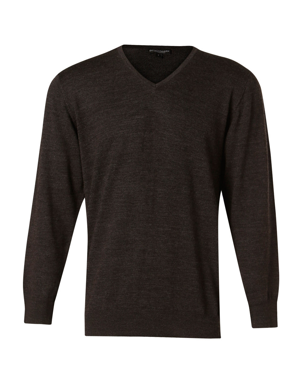 Men's 100% Merino Wool V Neck L/S Sweater - M9502