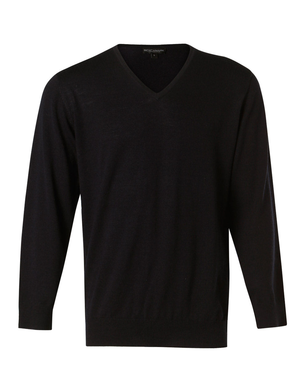 Men's 100% Merino Wool V Neck L/S Sweater - M9502