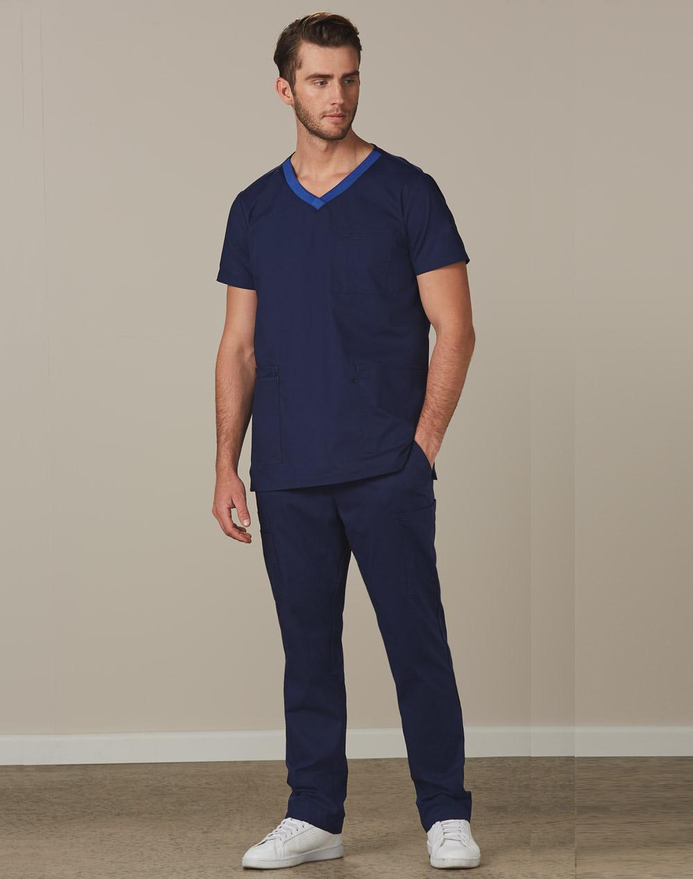Men's Solid Colour Scrub Pants - M9710