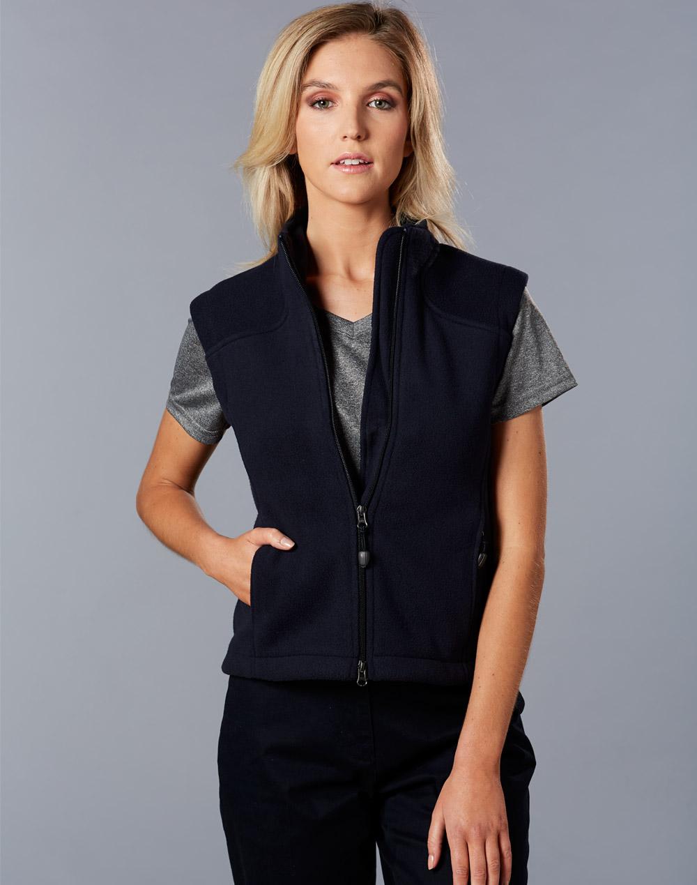 Ladies' bonded polar fleece vest - PF10