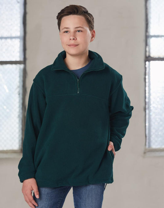 Kids' half zip polar fleecy pullover - PF11