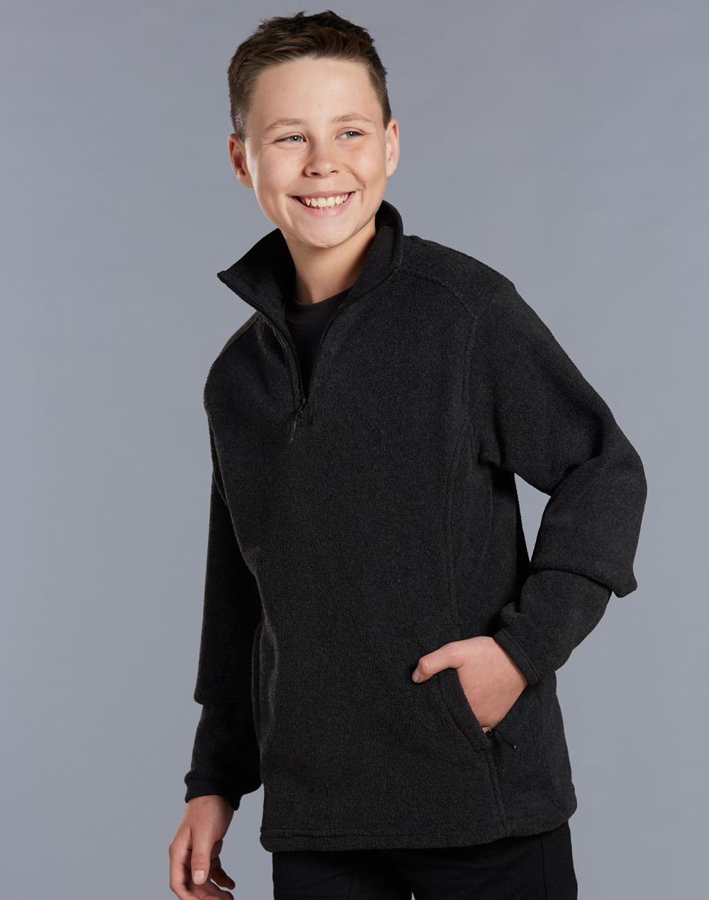 Kid's Half Zip Polar Fleece Pullover - PF21K